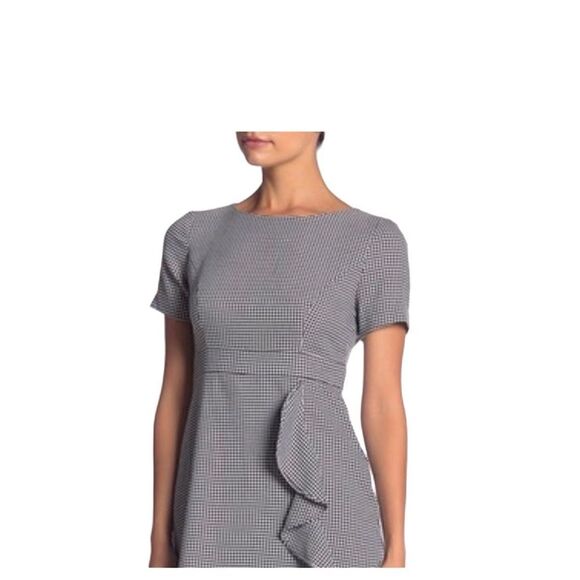 Eliza J houndstooth ruffle dress size 14 - Picture 2 of 7